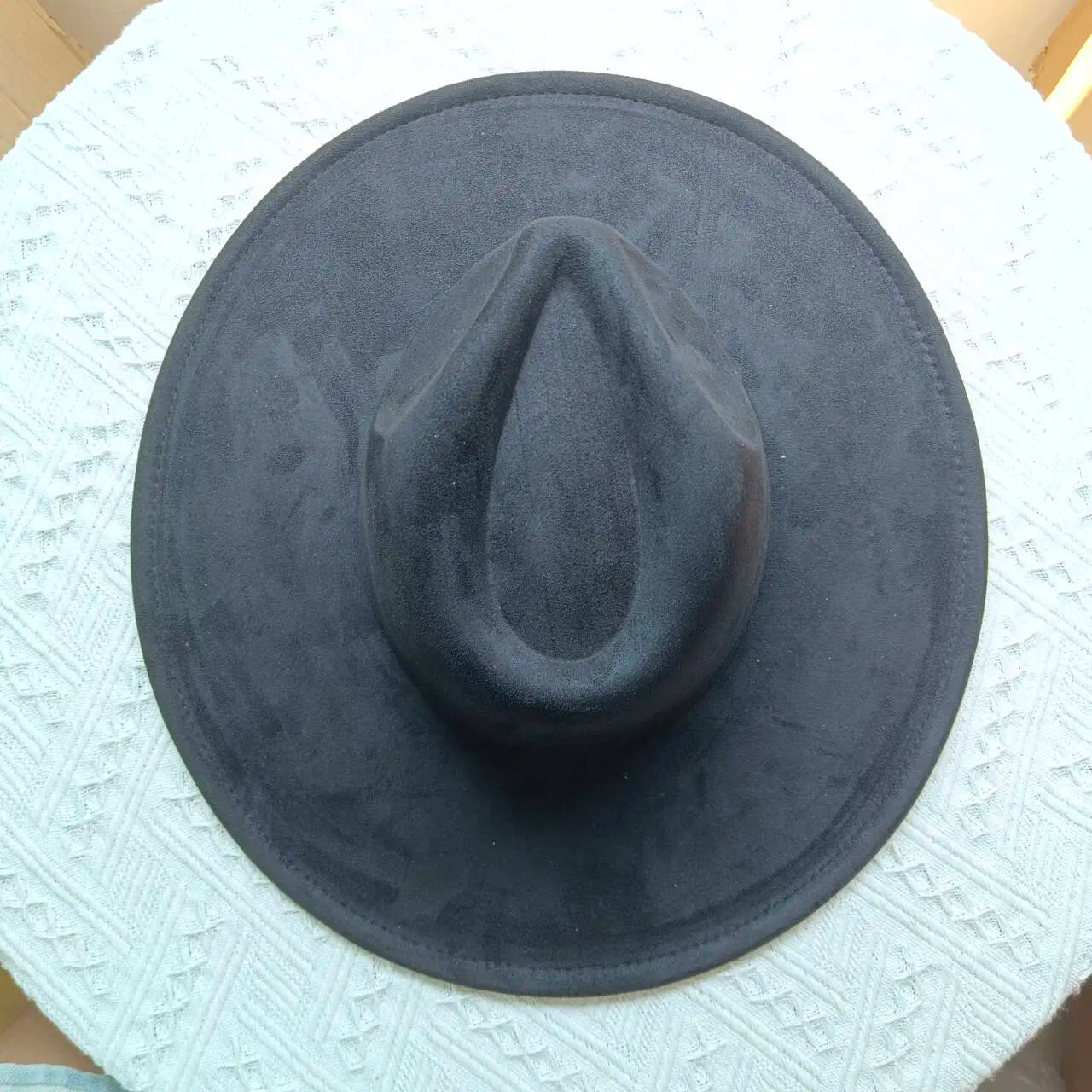 Suede Fedora Multicolor Heart-shaped Top 9.5cm Brim Men and Women Jazz Hat Panama Hat