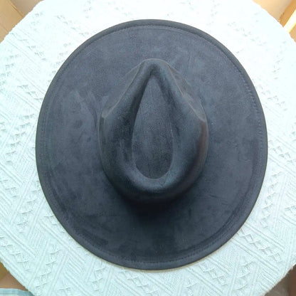 Suede Fedora Multicolor Heart-shaped Top 9.5cm Brim Men and Women Jazz Hat Panama Hat