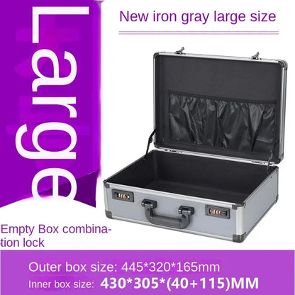 Aluminum alloy toolbox instrument equipment storage box small file safety password box