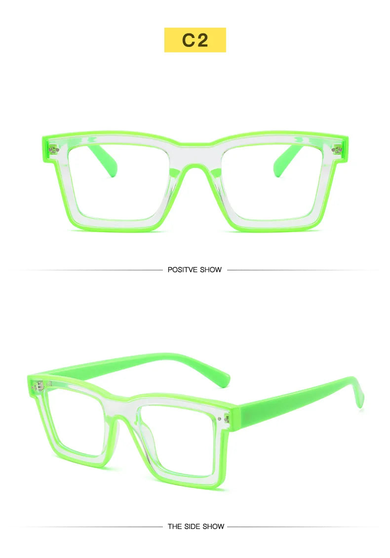 Retro Square Anti Blue Light Optical Glasses Frames Men Fashion Computer Prescription Eyeglasses Women TR90 Reading Glasses +2.5