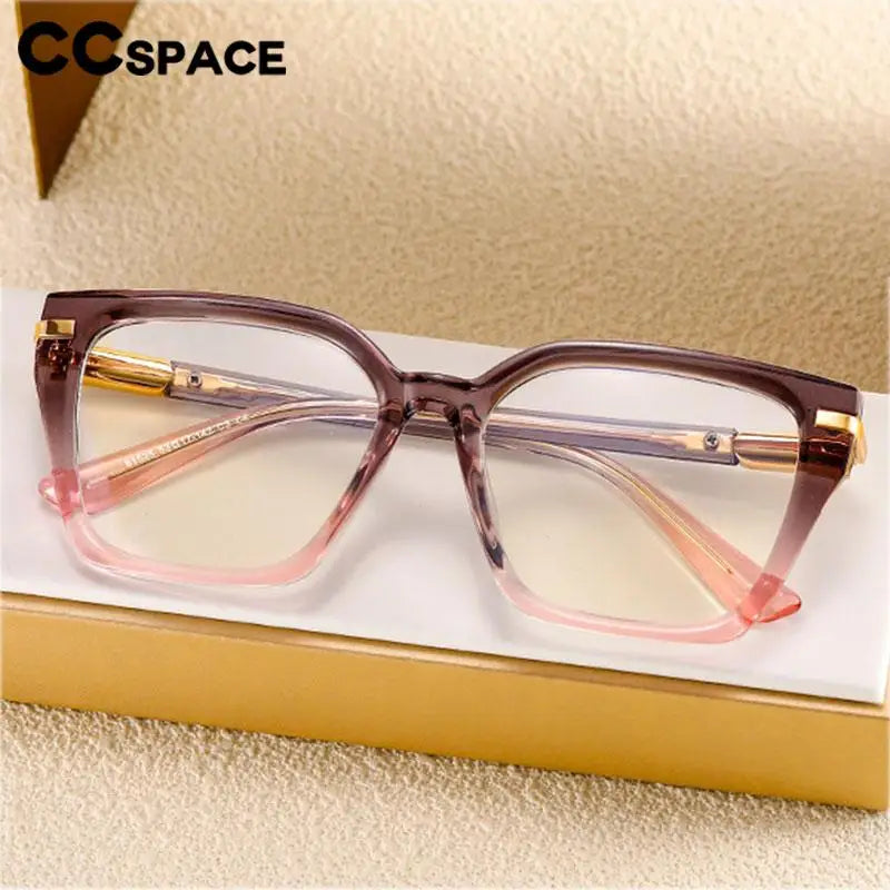 R57522 Women Tr90 Blue Light Blocking Glasses Frame Comfortable Spring Hinge Presbyopia Eyeglasses Customizable Diopters