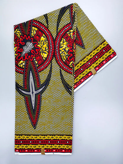 Dutch Hollandais Printed Fabric for African Classical Dress Veritable Real Wax Guaranteed 100% Cotton 6 Yards