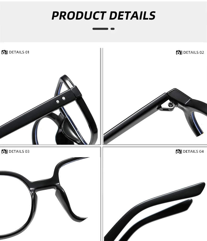 OEC CPO Square Glasses Women Men Fashion Clear Glasses Optical Eyeglasses Frame Personality Round Transparent Lens Spectacle