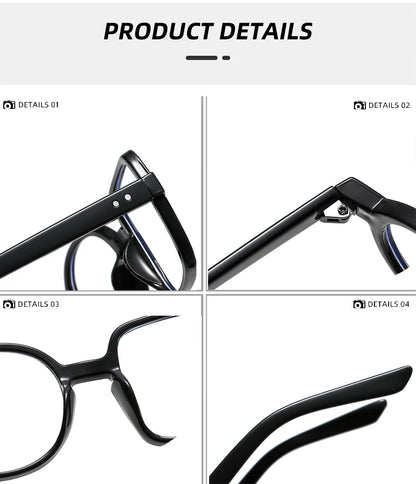 OEC CPO Square Glasses Women Men Fashion Clear Glasses Optical Eyeglasses Frame Personality Round Transparent Lens Spectacle