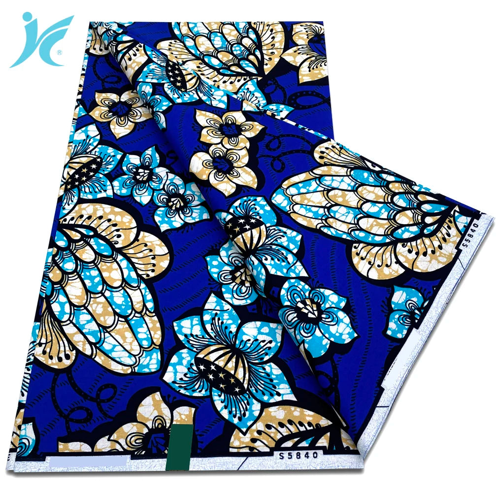 African Real Wax Prints Fabric Ankara Wax 100% Cotton Fabric Guaranteed Veritable Original Sewing Material