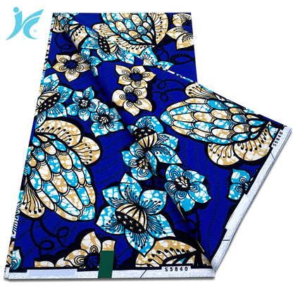 African Real Wax Prints Fabric Ankara Wax 100% Cotton Fabric Guaranteed Veritable Original Sewing Material