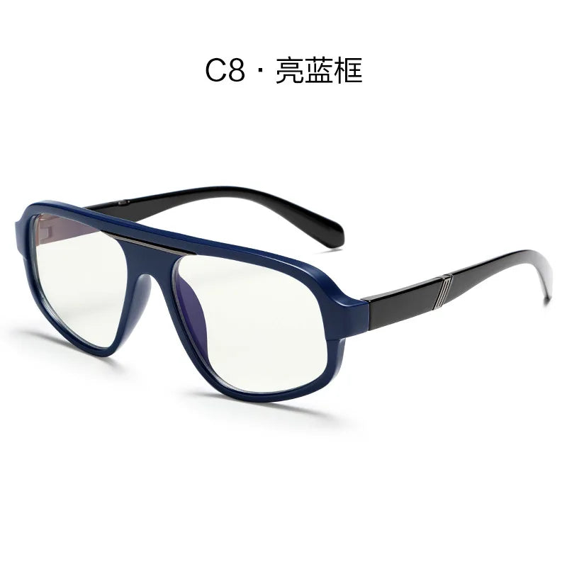 Classic Oversized Square Photochromic Anti Blue Light Reading Glasses Men Women Luxury Brand Computer Glasses Trendy TR90 Frames