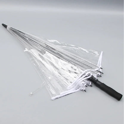 Eco-Friendly PVC Transparent Golf Umbrella,Wind-Resistant,Thick and Sturdy Long-Landled,Large-Sized Umbrella