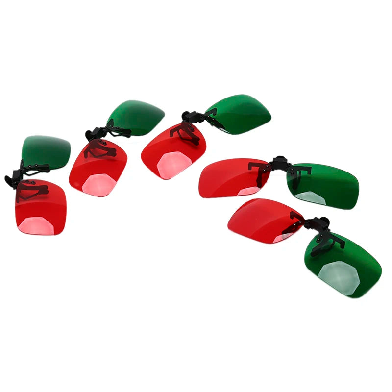 1/2PC Red Blue Green 3D Glasses Black Frame For Dimensional Anaglyph Movie TV