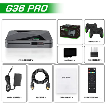 2026 NEW Super Console G36 Pro Retro Video Game Console with 65000 Video Games for PS1/GBA/MD/CPS with Gamepad Kid Gift Game Box