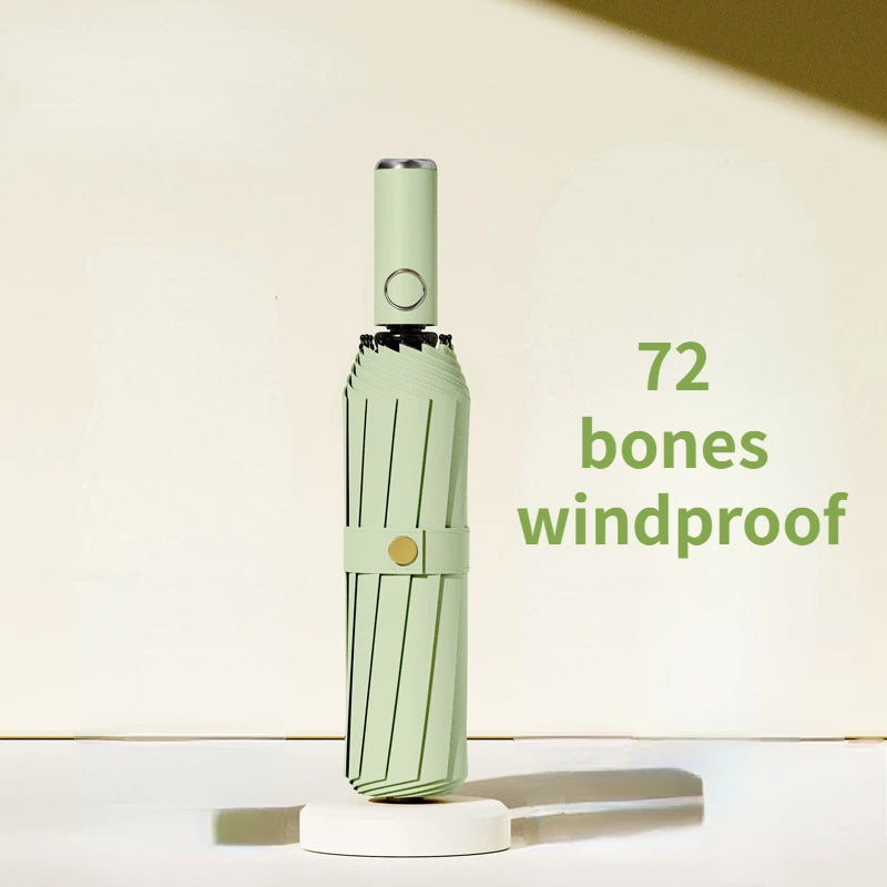72 Bone Super Strong Windproof Automatic Folding Reinforced Large Rainproof Sun Protection   Women Men Umbrella