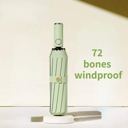 72 Bone Super Strong Windproof Automatic Folding Reinforced Large Rainproof Sun Protection   Women Men Umbrella