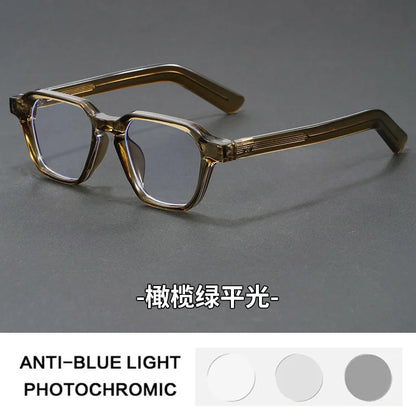 Men's Reading Glasses Blue Light Optical Lenses with Recipe Woman Vintage Tr90 Photochromic Lens Women's Eyeglasses with Frame