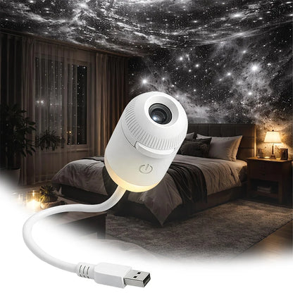 Mini Starry Sky Projector Lamp Usb Portable Galaxy Night Light For Bedroom Sleep Atmosphere Decor Gift