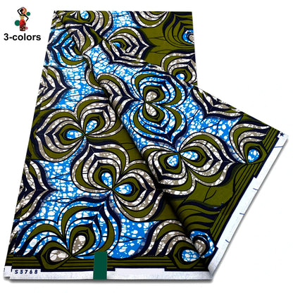 2025 Guaranteed Veritable Original African Wax Print Fabric Real Nigerian 100% Cotton Ankara Wax Fabric Soft Pagne Spuer Batik