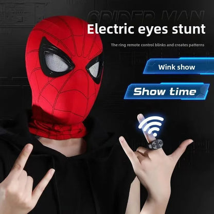 Spider Man headgear eyes movable electric blinking luminous extraordinary mask Wan Christmas cos helmet