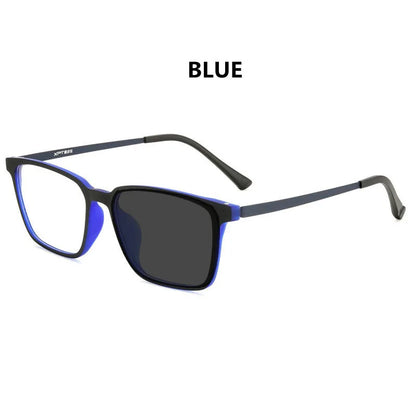 Ultralight Pure Titanium Photochromic Reading Glasses for Men Anti Blue Light Presbyopia Eyeglasses Resin Lens+0.5 0.75 1.75 2.5