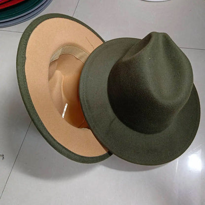 Sombreros Fedora Hat Dual Color Classic Jazz Hat Soft Fedora Hat Classic Men's and Women's Blue Jazz sombreros