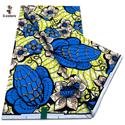 2025 Guaranteed Veritable Original African Wax Print Fabric Real Nigerian 100% Cotton Ankara Wax Fabric Soft Pagne Spuer Batik