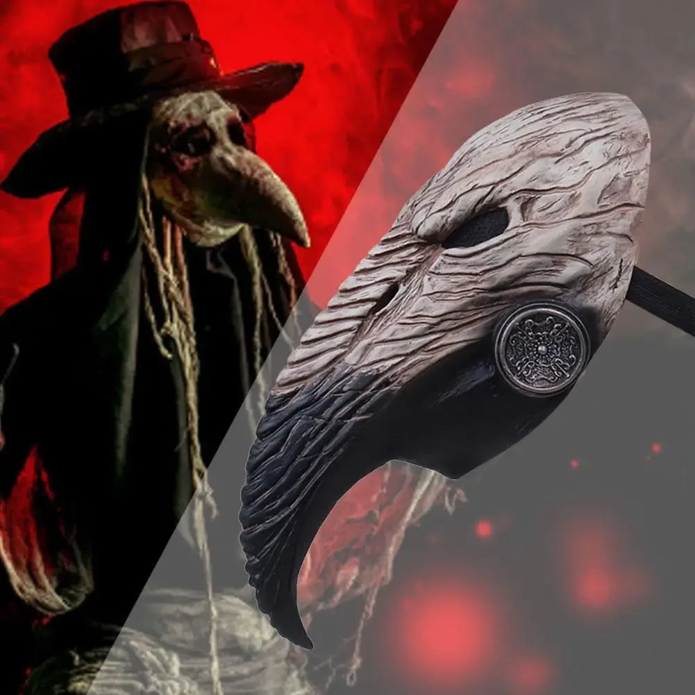 Steampunk Plague Doctor Mask Cosplay Long Nose Bird Beak Latex Masks for Halloween Party Gifts & Props