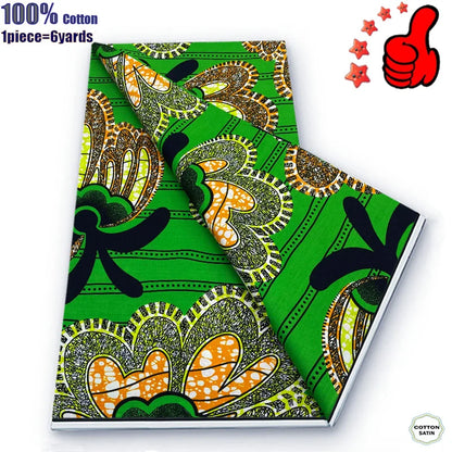 Guaranteed Veritable African Real Wax Prints Fabric Ghana Style Ankara Wax Tissu Pagne 100%Cotton Soft Design Nigeria Wax Fabric