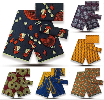 African Wax Fabric Lastest Prints Cotton Material High Quality Pagne Origin Real Ankara Gold Printed For Sewing Wedding Dress