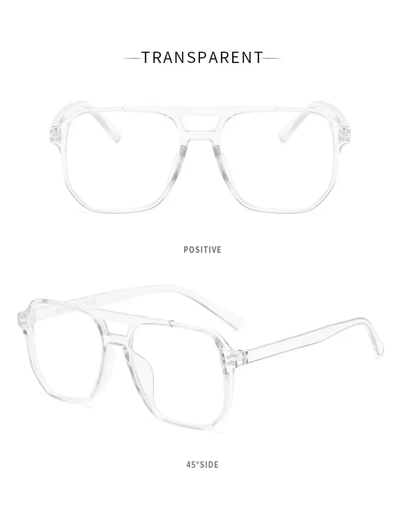Transparent Computer Glasses Frame Women Men Anti Blue Light square Eyewear Blocking Glasses Optical Spectacle