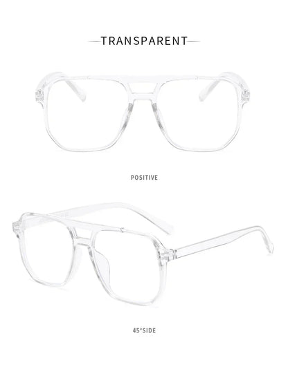 Transparent Computer Glasses Frame Women Men Anti Blue Light square Eyewear Blocking Glasses Optical Spectacle