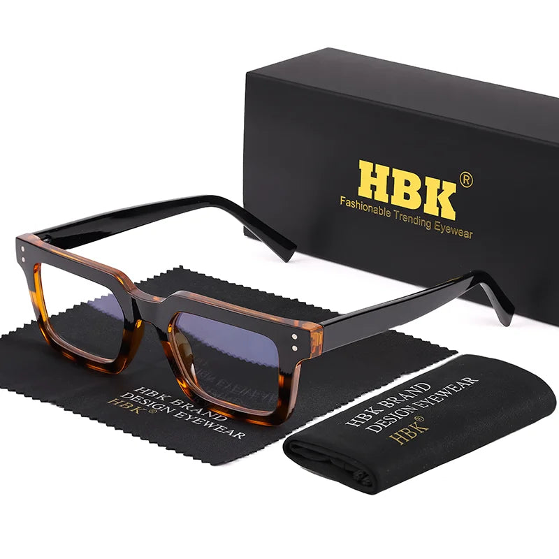 HBK Fashion Glasses Frames for Men TR90 Square Anti Blue Light Women's Daily Simple Business Glasses Optical Eyeglasses Frame