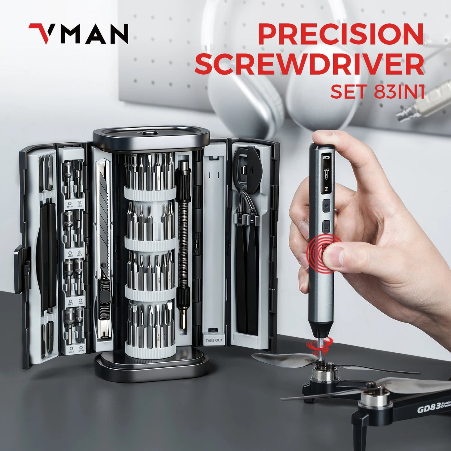 72in1 Mini Precision Screwdriver Set Magnetic Bits Manual Repair Tool Kit for iPhone PC Watch Computer Repair Gift bottle opener