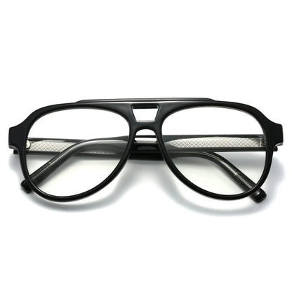 Unisex Retro Glasses Frame Large Eyeglasses Anti Blue Light Square Opical Glasses Aviation Suitable Decoration Eyewear