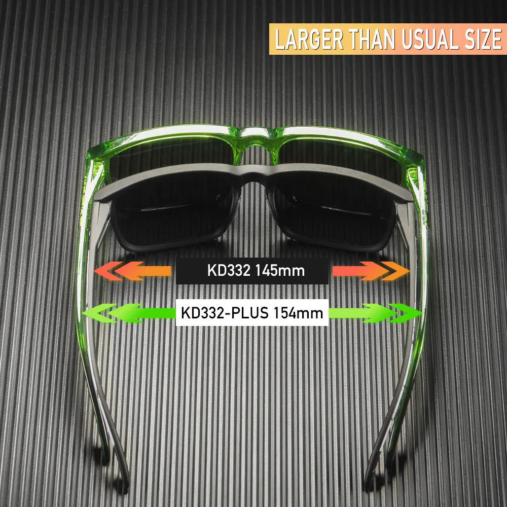 KDEAM Extra Large Size PLUS Women's Polarized Sunglasses for Men Driving Photochromic Night Vision Sun Glasses Suit for Big Face
