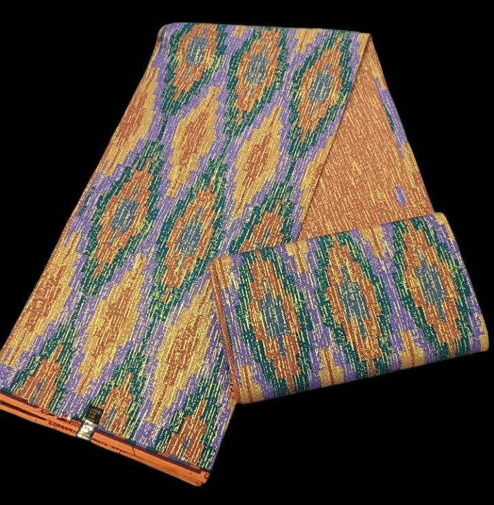 KENTE 4+2YARD 2024 Latest Design 6 Yards/lot African Fabric Gold Powder Ankara 100% Cotton Farbic For Sewing Wax Print Fabric
