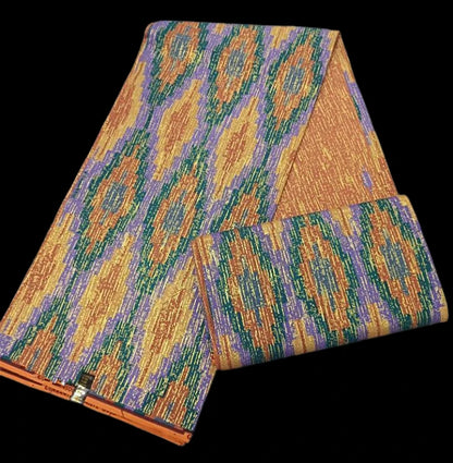 KENTE 4+2YARD 2024 Latest Design 6 Yards/lot African Fabric Gold Powder Ankara 100% Cotton Farbic For Sewing Wax Print Fabric