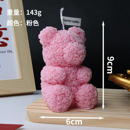 3D Cute Bear Rabbit Scented Candle DIY Dream Unicorn Candle Decoration Handmade Gifts Home Decoration Candle Gifts Wedding Decor