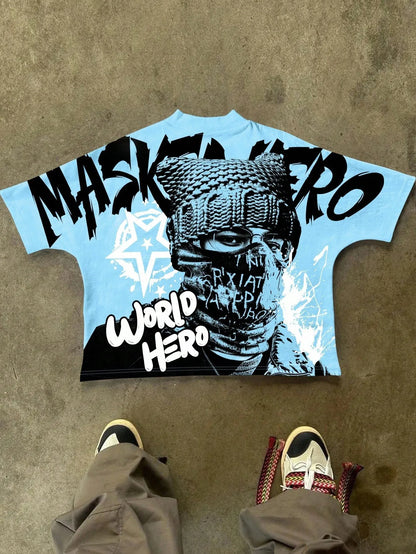 The new men's T-shirt for the summer of 2025 features a casual fashionable comfortable and breathable 3D star pattern print