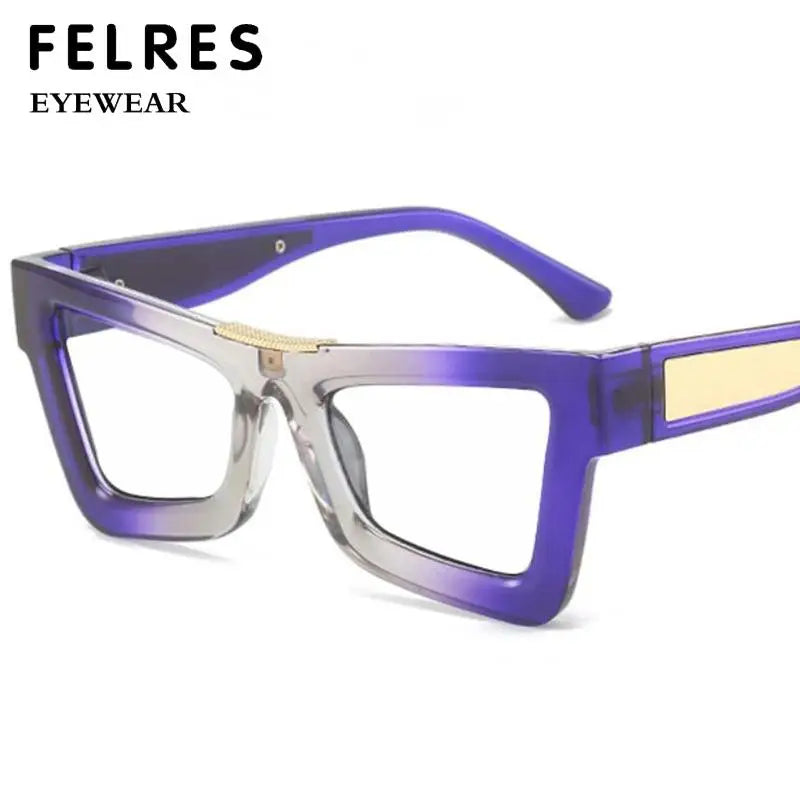 Fashion Personality Colorful Cat Eye Reading Glasses Women Men Luxury Big Frame Anti Blue Light Glasses Presbyopia Eyeglasses