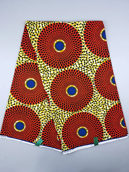 Dutch Hollandais Printed Fabric for African Classical Dress Veritable Real Wax Guaranteed 100% Cotton 6 Yards