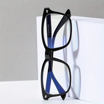 2PCS Vintage Computer Glasses Frame Men Square Optical Spectacles Eyeglasses Anti Blue Light Blocking Gaming Eyewear