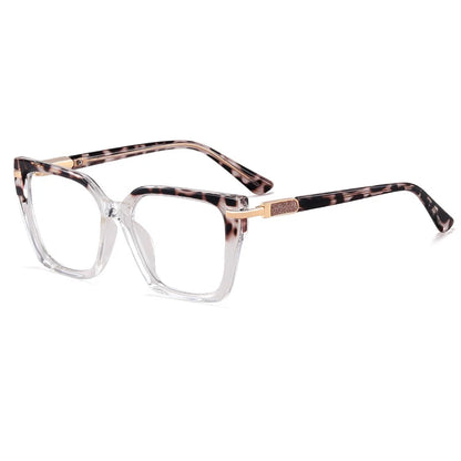 R57522 Women Tr90 Blue Light Blocking Glasses Frame Comfortable Spring Hinge Presbyopia Eyeglasses Customizable Diopters