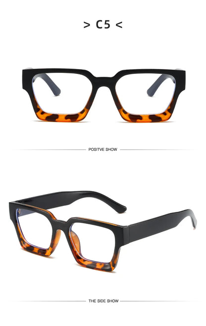 New Transparent Computer Glasses Frame Women Men Anti Blue Light Square Eyewear Blocking Glasses Optical Spectacle Eyeglass ﻿