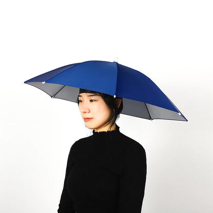 Windproof Umbrella Cap Wearing An Umbrella On The Head Sturdy Men's And Women's Foldable Large Sunshade And Rain Hat Umbrella