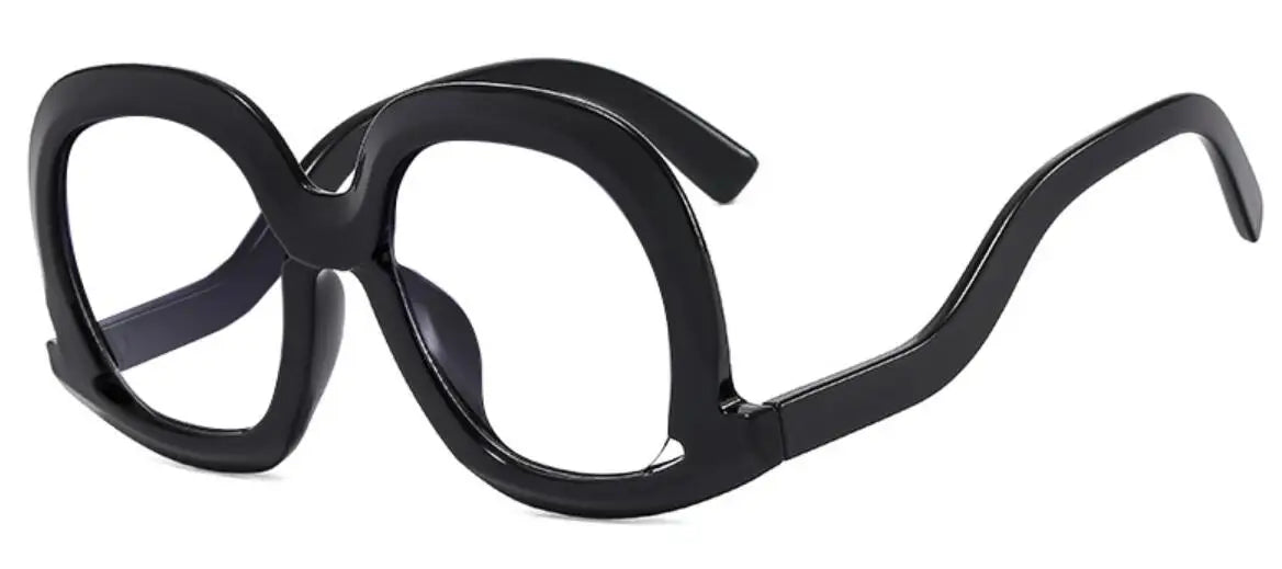 Fashion Unique Oval Blue Light Blocking Glasses Frame Women Large Colorful Gradient Eyeglasses Luxury Designer Reading Glasses