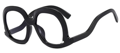 Fashion Unique Oval Blue Light Blocking Glasses Frame Women Large Colorful Gradient Eyeglasses Luxury Designer Reading Glasses