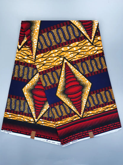 Dutch Hollandais Printed Fabric for African Classical Dress Veritable Real Wax Guaranteed 100% Cotton 6 Yards