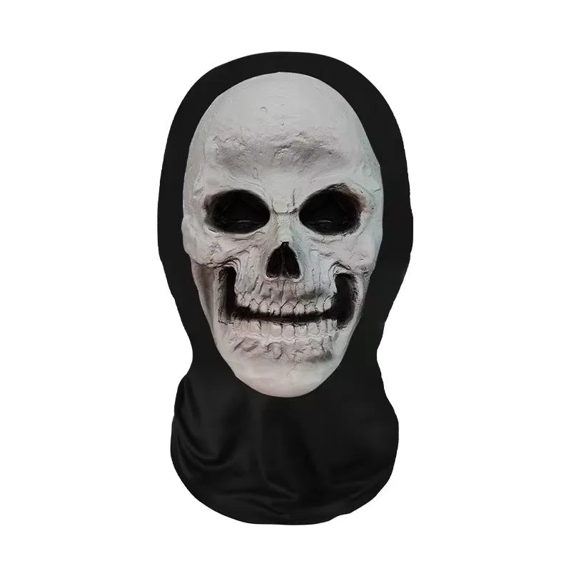 Halloween Mask Cosplay Props Full Face Elastic Mesh Breathable Skull Headcovers Horror Party Halloween Ghost Face