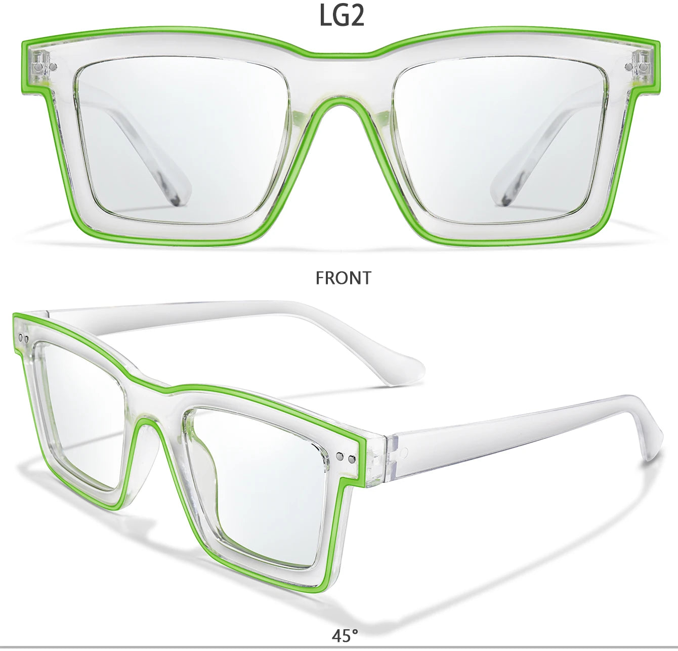 3 Pairs Fashion Casual Sunglasses For Women Large Transparent Shades Eyewear Daily Outfit shopping Selfie Hiking Travel Beach
