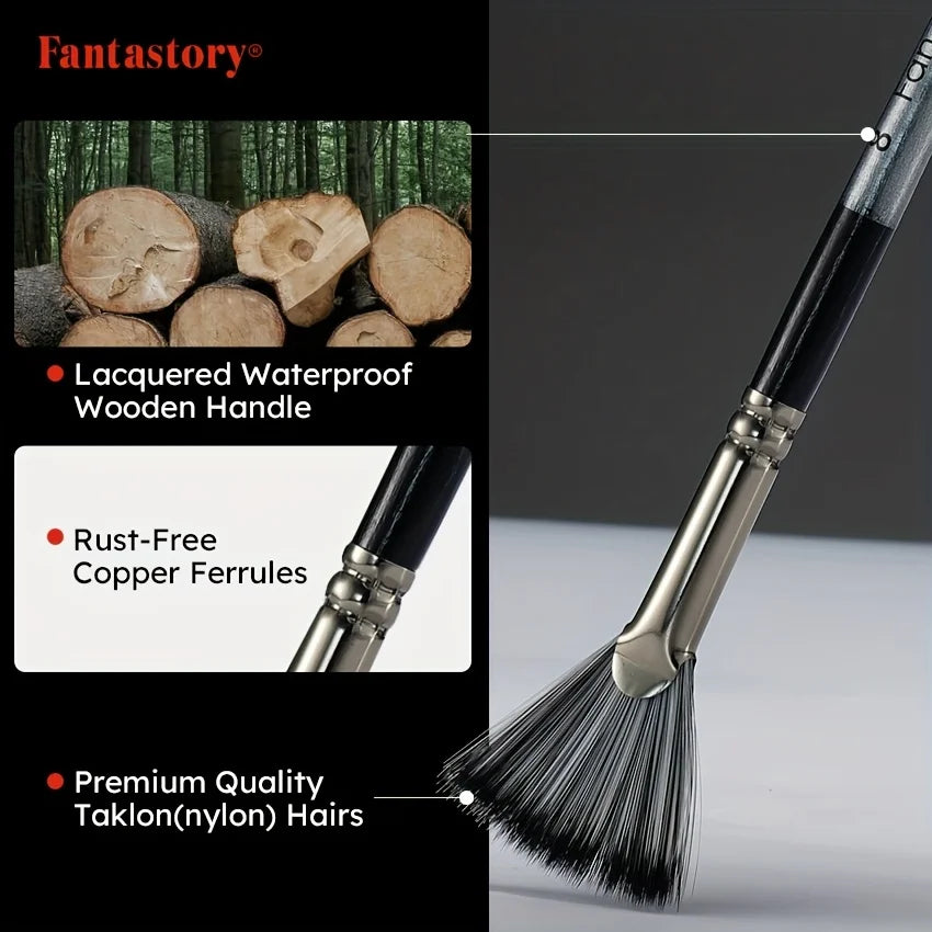 24pcs Paint Brush Set, 23 Different Shapes & Mixing Knife with Finishing Box, Suitable For Acrylic Painting, Oil, Watercolor