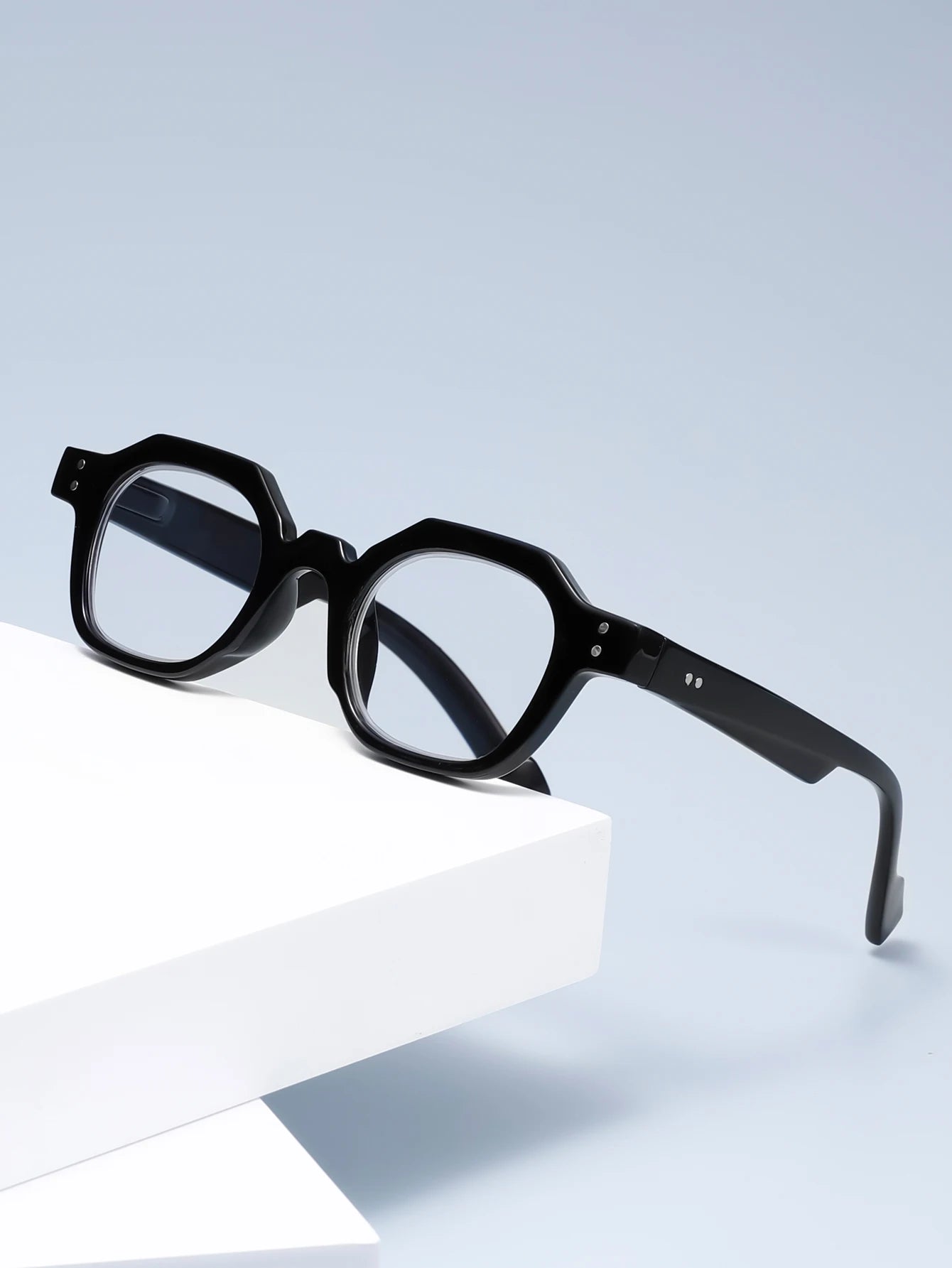 2PCS Two pairs of stylish and comfortable large-framed reading glasses, blue light resistance, suitable for both men and women