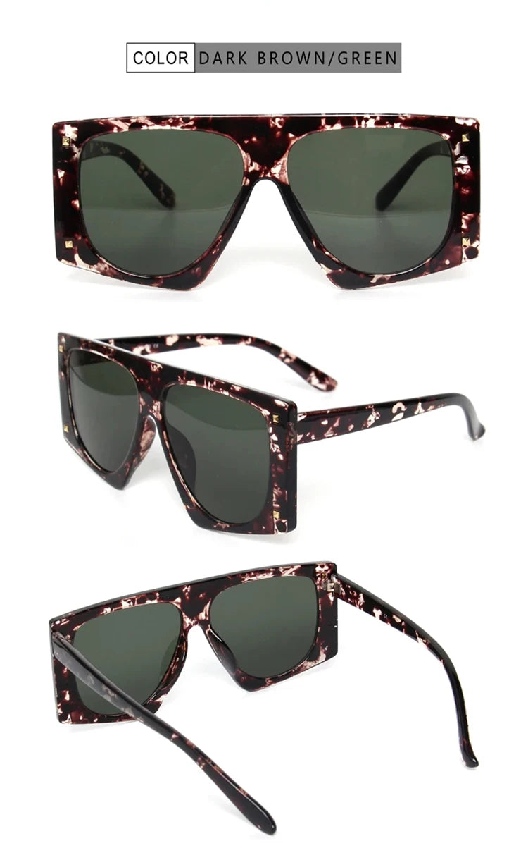 Kenbo Fashion Leopard Sunglasses Punk Designer Luxury Man/Women Sun Glasses Irregular Oversized Classic Vintage UV400 Eyewear